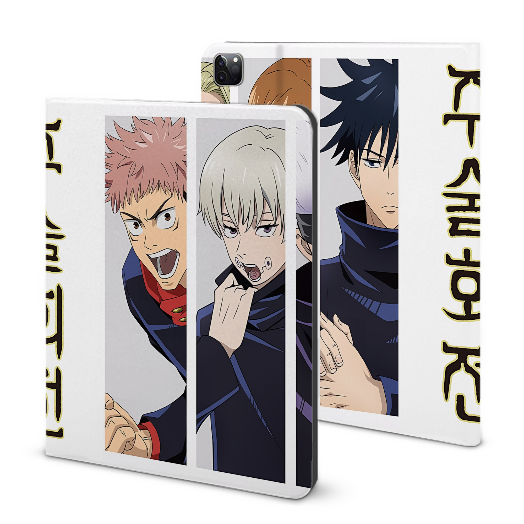 （画像用） 呪術廻戦 Jujutsu Kaisen IPad ケース ブック型 PUレザー TPU 耐衝撃 軽量 薄型 ペン収納なし 全面保護 IPad 各モデル対応